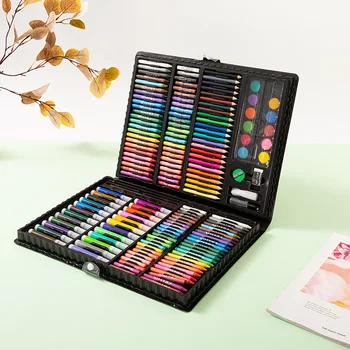 168 Комплект цветни четки за рисуване Студентски канцеларски материали Акварелни моливи Подаръчна кутия Пастели Цветни моливи Детски подаръци