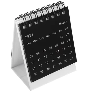 2024 Малък настолен календар Година Настолен календар Dragon Stand Up календар Месечен настолен панел Английски календар