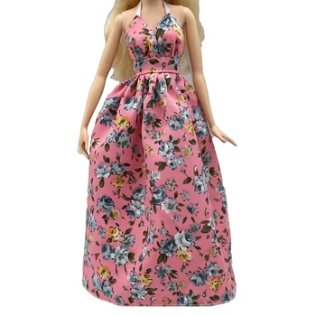 Dollhouse кукла костюми миниатюрни флорални рокля мини оглавник рокля обличане кукла аксесоари момичета подаръци