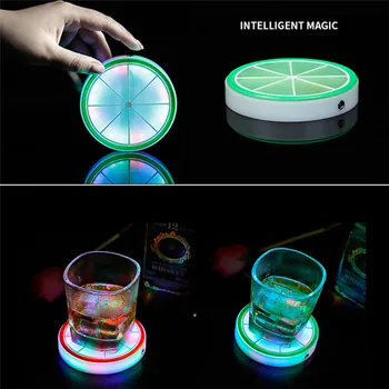 LED подложка цвят промяна светва напитка чаша мат прибори за хранене Glow бар клуб парти