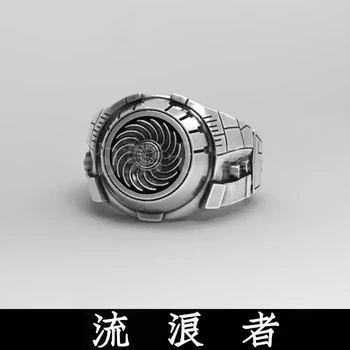 Модни метални механични зъбни колела пръстени Avenger Mecha двигател готически пънк пръстени за мъже жени отваряне регулируеми пръстен парти бижута