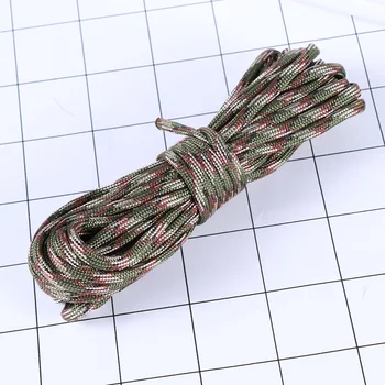 Оцеляване седем ядра чадър въже занаятчийски комплект найлон парашут кабел (7 метра, камуфлаж цвят)
